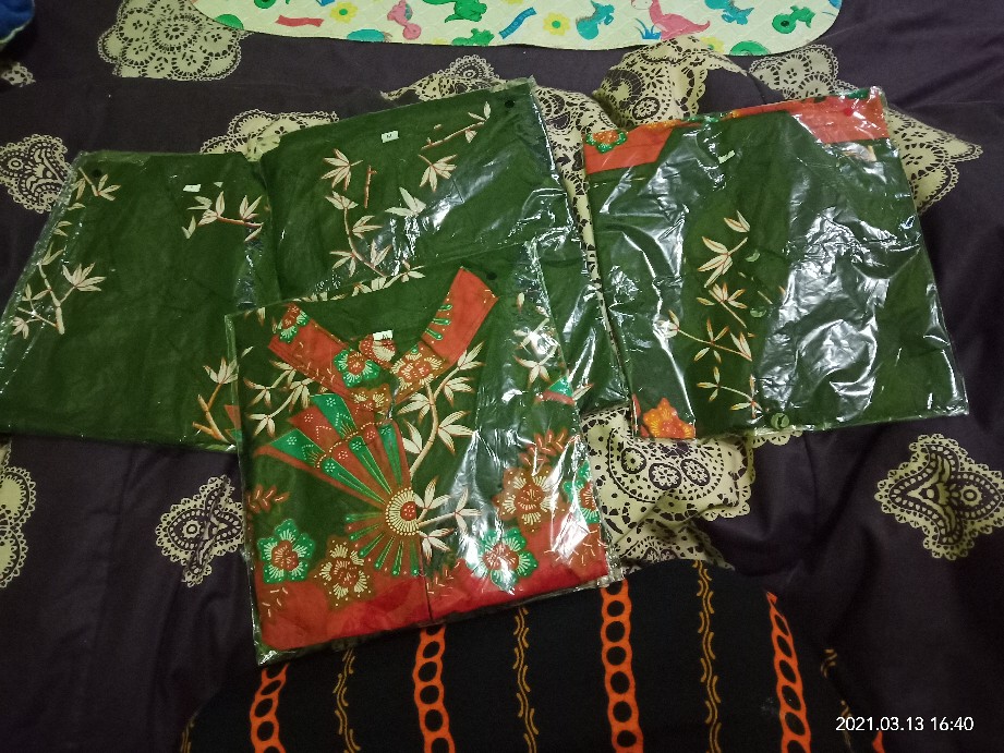 Batik Couple Keluarga Sania Ruffle Ori Ndoro Jowi Dnt Kipas