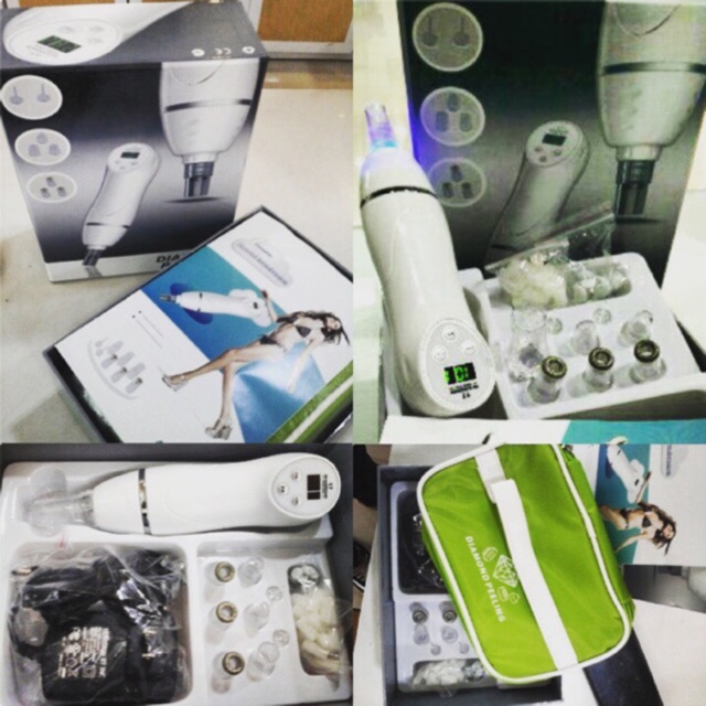 Alat kecantikan rumah dan salon 2in1 portable micro dermabrasi dan vacum comedo diamond peeling