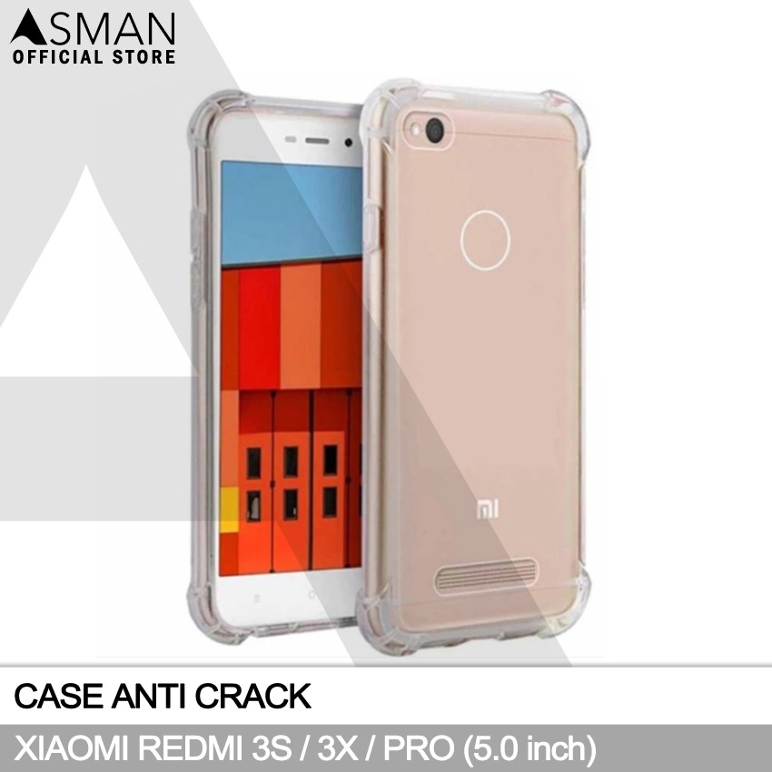 Anti Crack Xiaomi Redmi 3S / 3X / 3 Pro (5.0&quot;) | Soft Case Anti Bentur - Clear