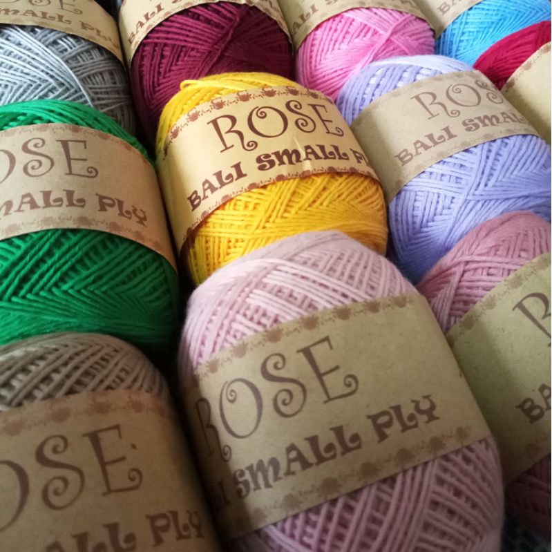 Benang Rajut Katun Bali Small Ply Rose