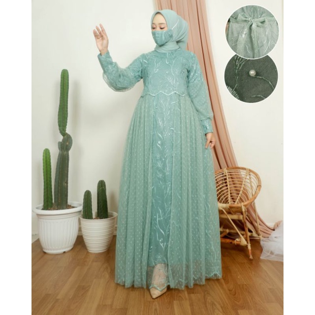 Dress Dotti Balli / Dress kebaya modern/ Kebaya akad nikah/ Dress Gamis . Mayang Sari