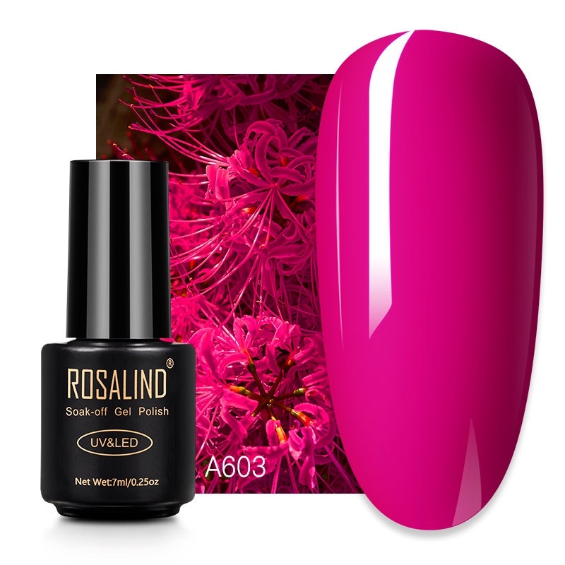 ROSALIND NEON GEL POLISH GLASS BOTTLE KUTEK GEL NEON GLOW NAILART NAIL ART