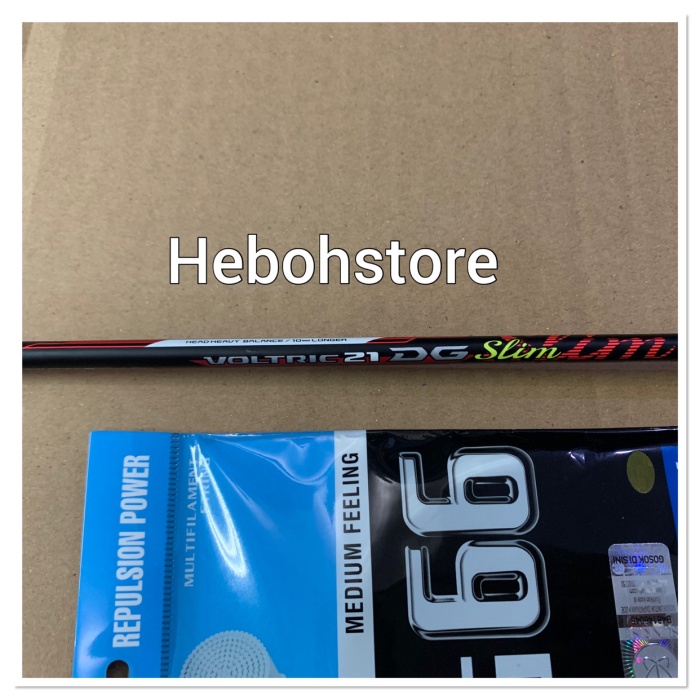 SALE Raket Badminton YONEX VOLTRIC 21 DG SLIM +pasang senar yonex BG 66 ORI