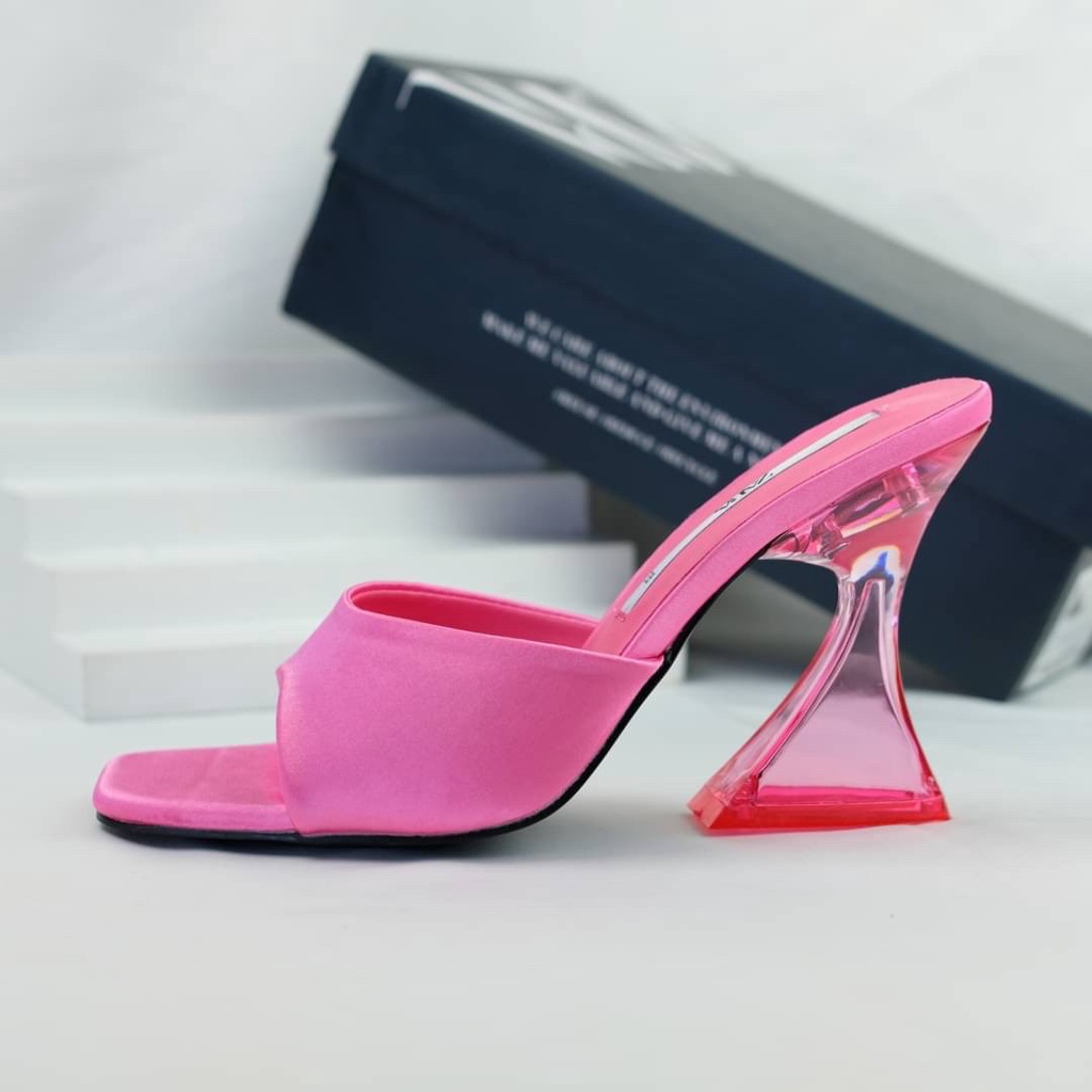 [7.7 Boombastis Sale⚡] - SENDAL WANITA HAK TINGGI SATIN TRANSPARANT HEELS SANDAL ZS420 PREMIUM IMPORT
