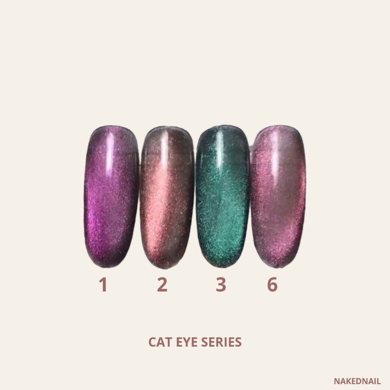 kutek Gel Color Cat Eye series / seri Cat Eye kutek Gel nail Art NAKED nailart nailgel