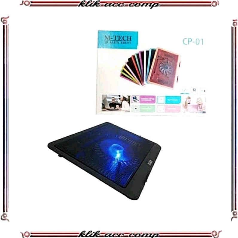 Cooling Fan M-Tech Cp-01 Cooler Pad Pendingin Laptop Mtech Cp 01 Fan