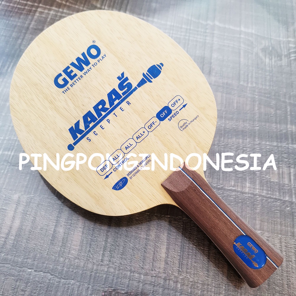 GEWO Karas Scepter - Kayu Pingpong Blade Tenis Meja Bet Bat Offensive
