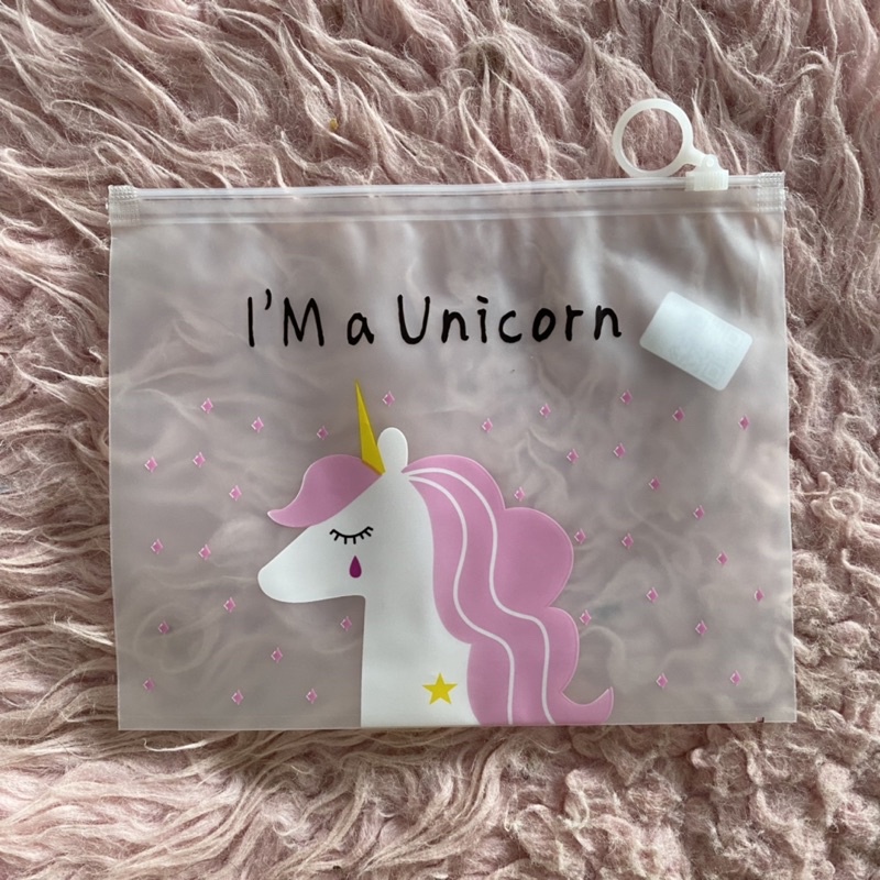 POUCH MAKE UP POUCH ALAT TULIS UNICORN ZIPPER POUCH