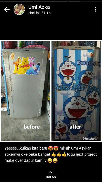 Stiker Kulkas 1 Pintu Berbagi Variasi. Harga Murah