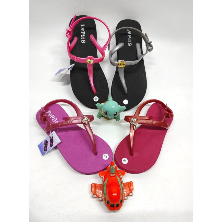 Sandal Anak Perempuan KOREA Jepit BOLONI PATTAYA Sendal Anak slingback Sandal Spon Tali Belakang Sandal Sandal Jepit Korean Style -863