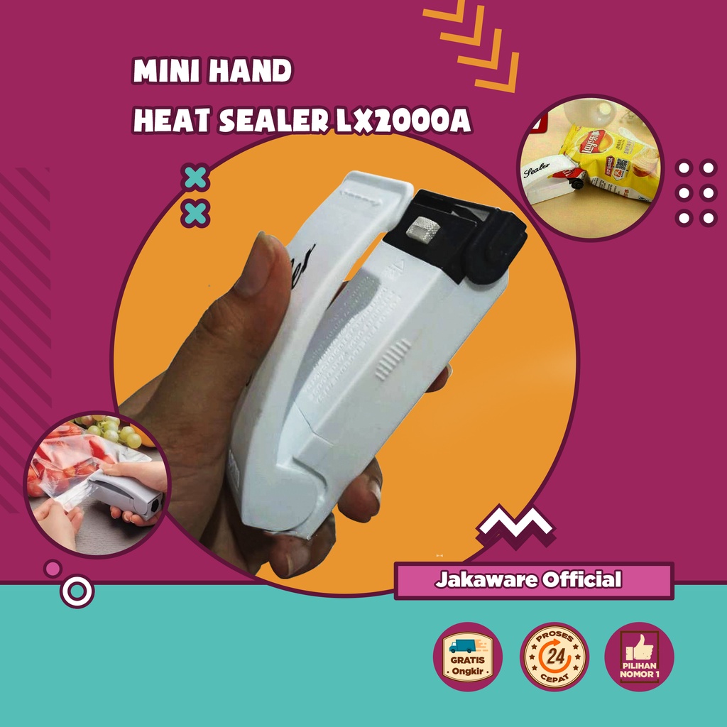 MINI HAND HEAT SEALER ALAT PRES ELEKTRIK ELEKTRIC PEREKAT PLASTIK MAKANAN KEMASAN BUNGKUSAN SEGEL JE