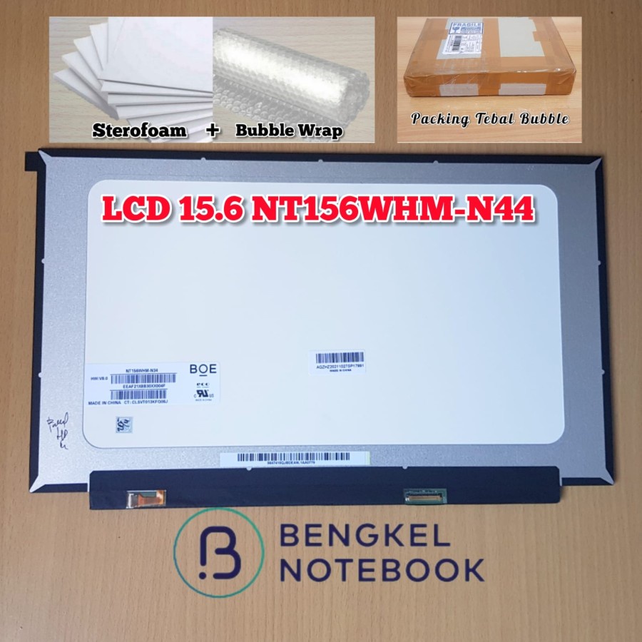 LCD 15.6&quot; HD 1366X768 No Kuping Slim 30pin Frame Kecil NT156WHM-N44 V8.0 N156BGA-EA2 B156XTN08.0 N156BGA-EA3