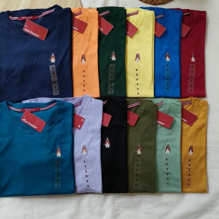 [KODE PRODUK 0QNV84771] Kaos Hush Puppies Wanita dan Pria LENGAN PENDEK Kaos Polos Hush Puppies Orig