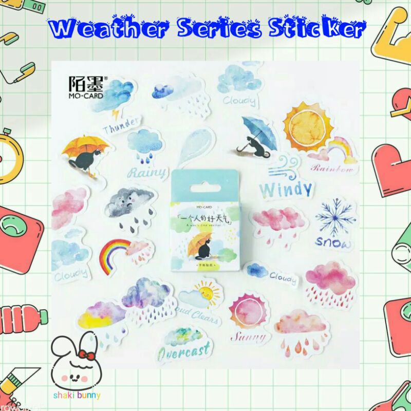 

Sticker Kawaii Weather Series (45pcs) / Stiker Seri Musim