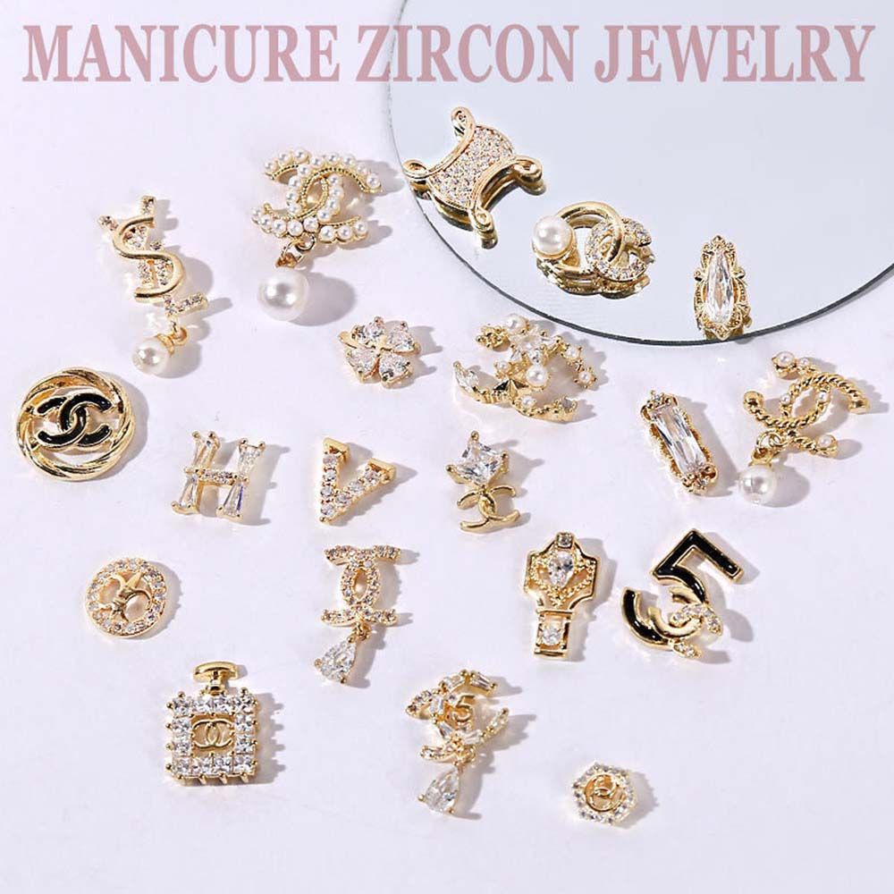Mxbeauty Aksesoris Perhiasan Liontin Kristal Zircon Mutiara Glitter 3d Bahan Alloy Untuk Dekorasi Nail Art
