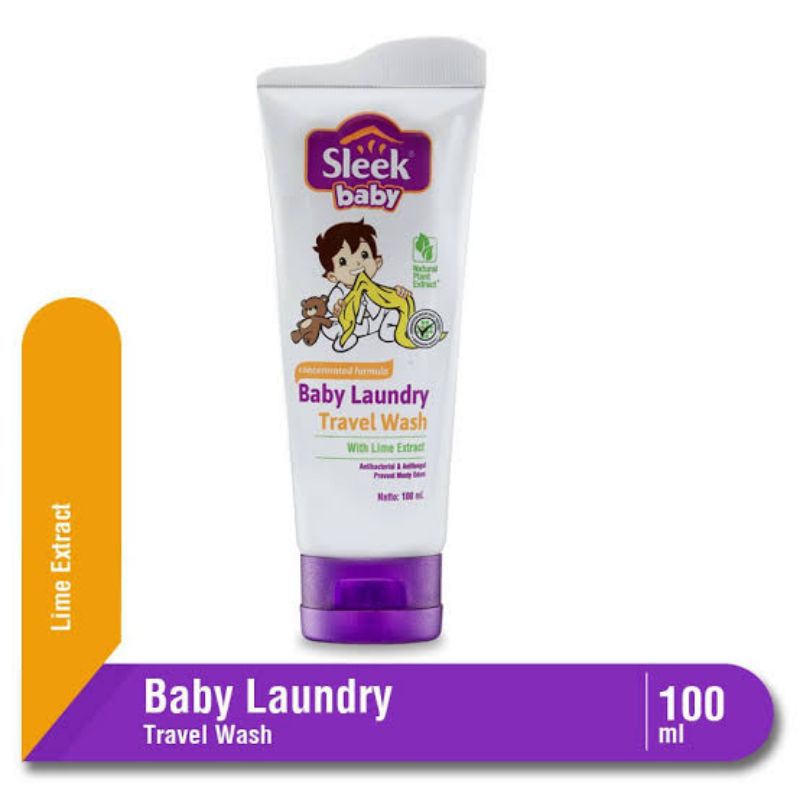 Sleek Baby Antibacterial Diaper Cream 80gr - Sleek Baby Laundry Travel Wash Tube 100ml - Sleek Krim Ruam Popok Bayi Losion - Sabun Cuci Slek Tube