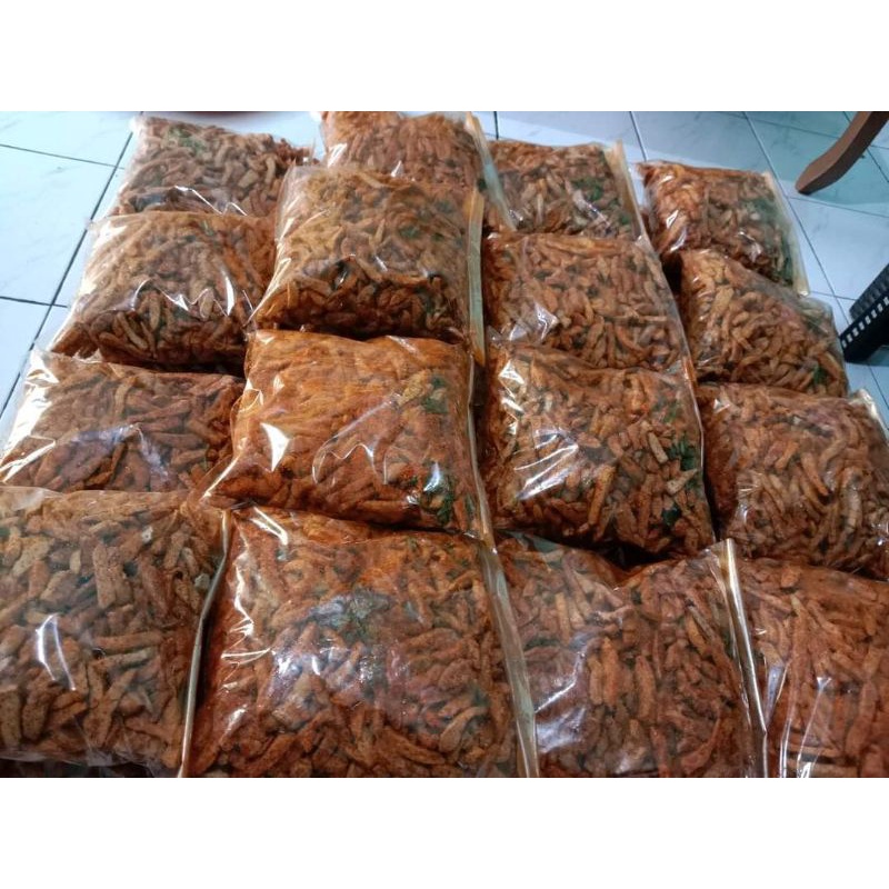 

basreng stik 1kg viral pedas daun jeruk bumbu melimpah