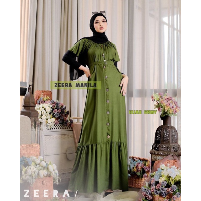 Daster arab ZEERA MANILA Dress Rayon Busui lengan pendek