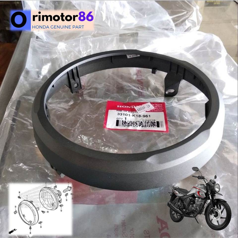 33101-K18-961 RIM RING LAMPU DEPAN CB 150 VERZA ORIGINAL AHM