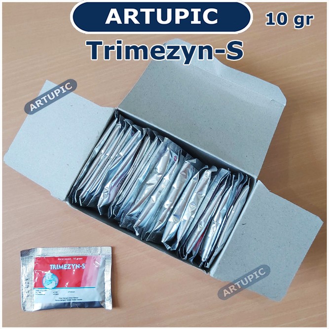 Trimezyn-S 10 gram Obat korisa Coli CRD Trimisin ngorok ayam unggas burung Medion Artupic