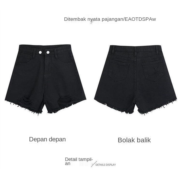 CEWEK_ID Hot pants celana pendek jumbo celana jins wanita kekinian highwaist pants celana pendek cewek short pants ripped jeans ootd