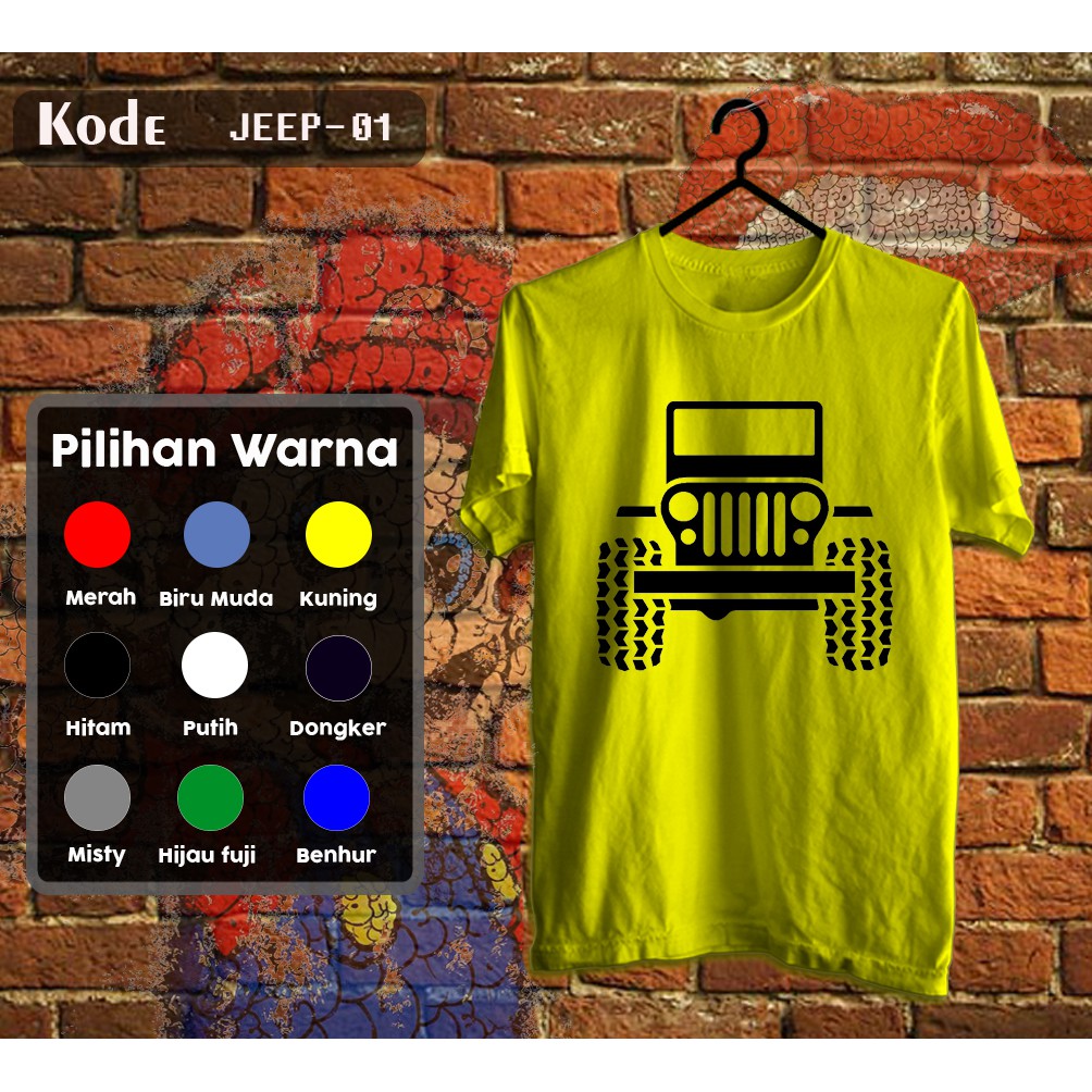  KAOS  BAJU DISTRO  MOBIL JEEP TSHIRT MOBIL JEEP 08 Shopee 