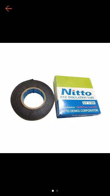 Isolasi/solatip/lakban Kabel Listrik Pvc 3/4 Inch In Nitto 25 M Meter