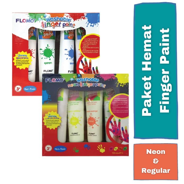 

⸨JiM ♛⸩ Flomo Paket Hemat Finger Paint- Mainan Cat Anak /Barang ready