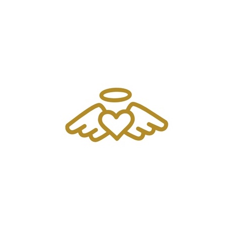 

Sticker Love Wings Aesthetic Reflektif Anti Air - Gold