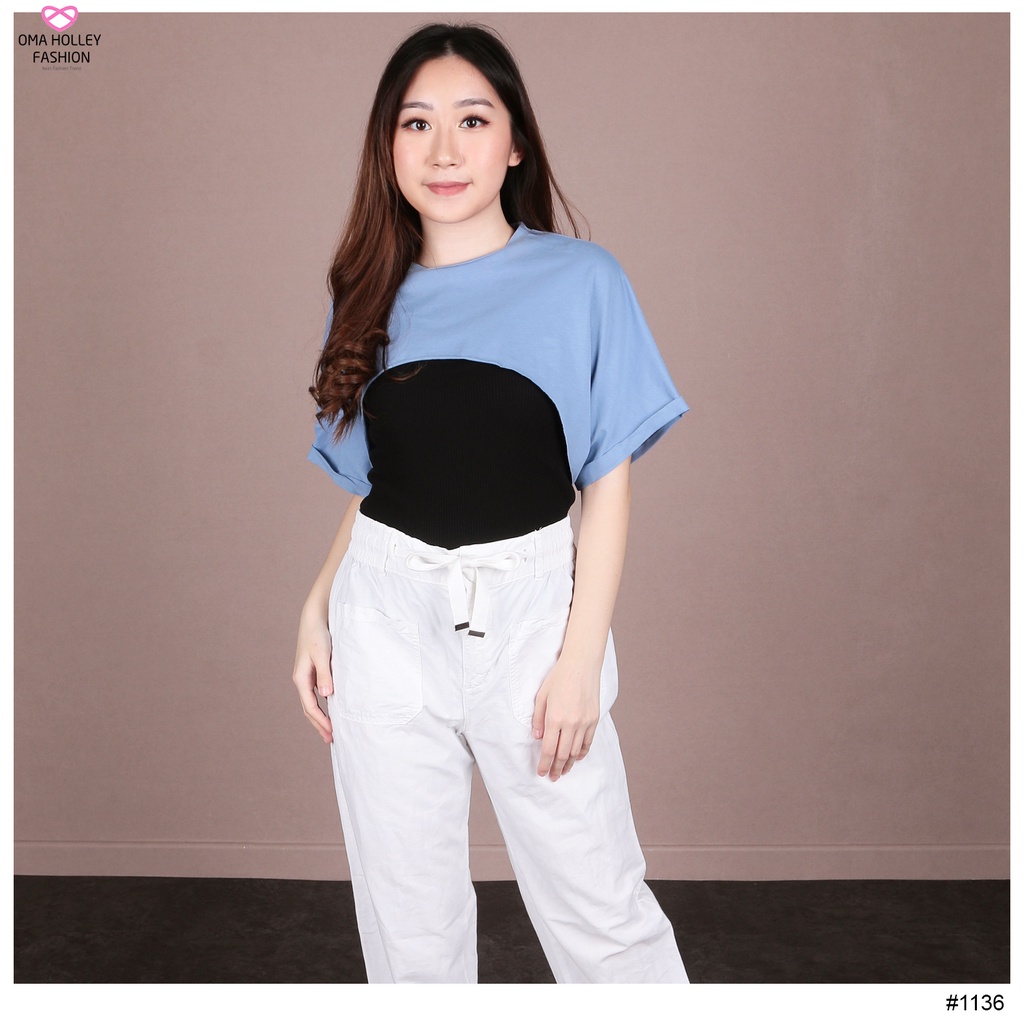 (COD)OH Fashion Sunny tee Korean Crop Top (Berska) #1136