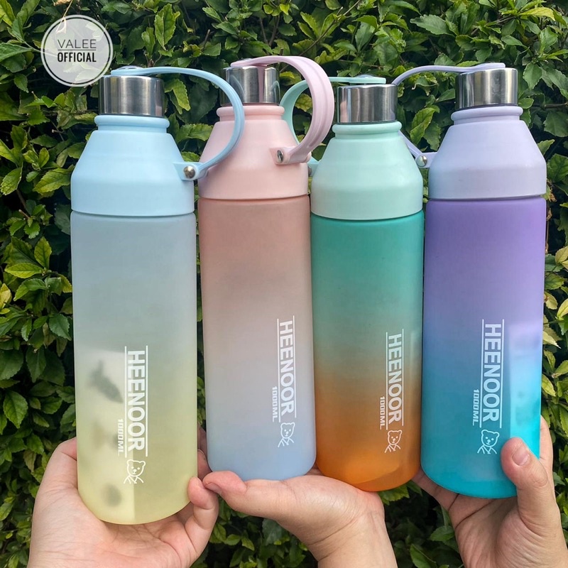 COD Botol Minum Plastik Lonjong Warna Gradasi 1000ML