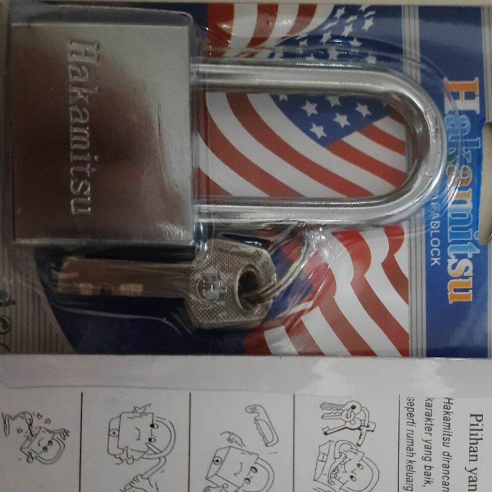 Gembok murah Hakamitsu 60mm leher panjang