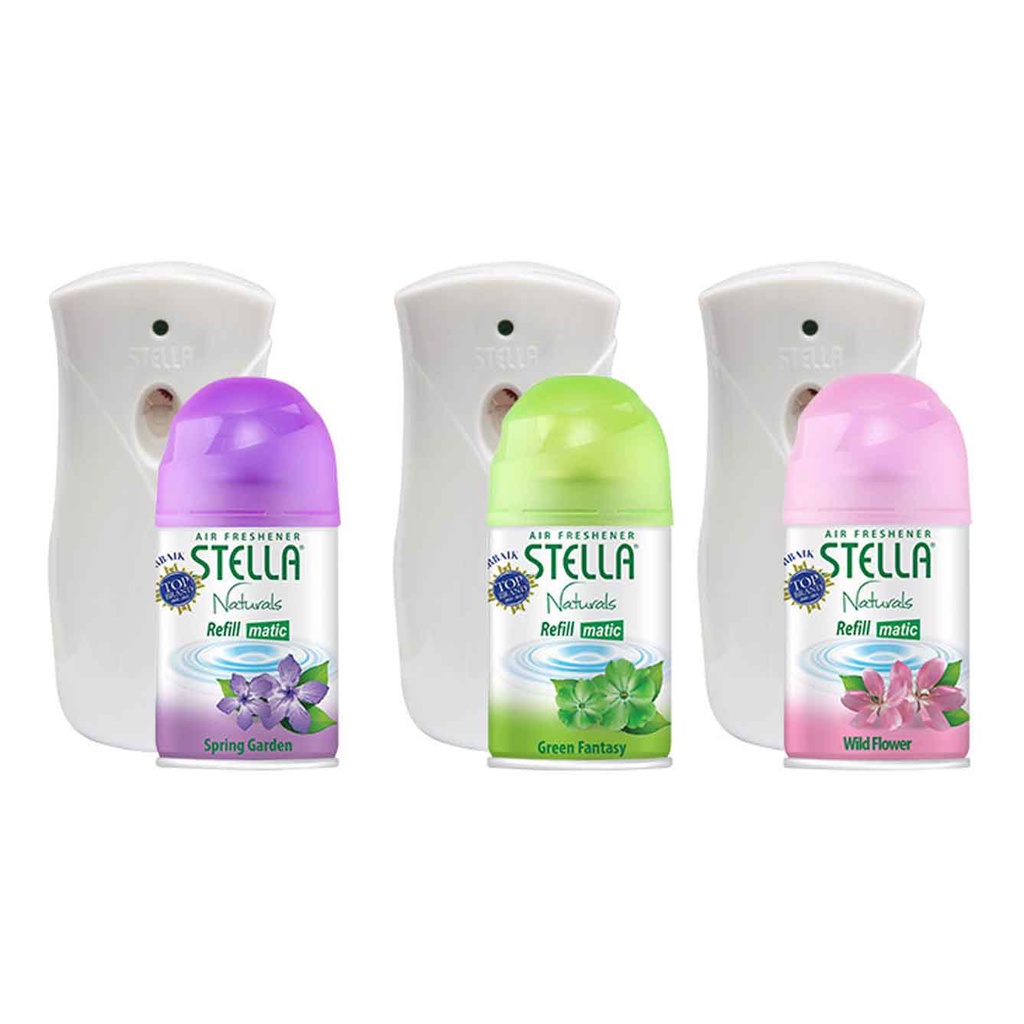 STELLA AIR FRESHENER HOME MATIC BOX SET (FREE REFILL DI DALAM ALAT)