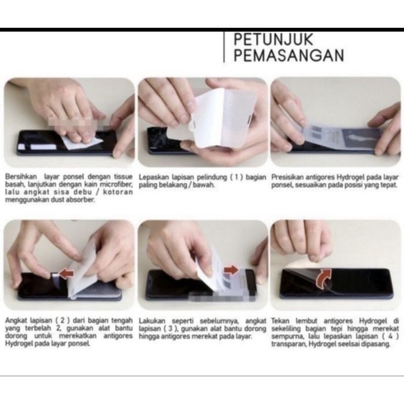 Redmi 10A / 10C / 9A / 9C / 9 Anti Gores Hydrogel Clear Screen Guard Protector Plastik Jelly Lentur Bening Depan Belakang