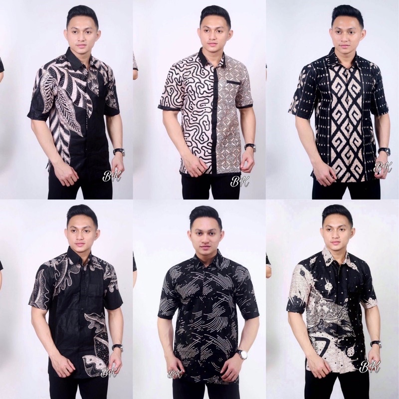 BATIK DUONG KEMEJA HITAM MANIS DEBBY STORE LENGAN PENDEK M L XL