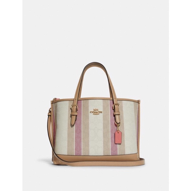 Coach Mollie Tote 25 In Signature Jacquard With Stripes (C4086)