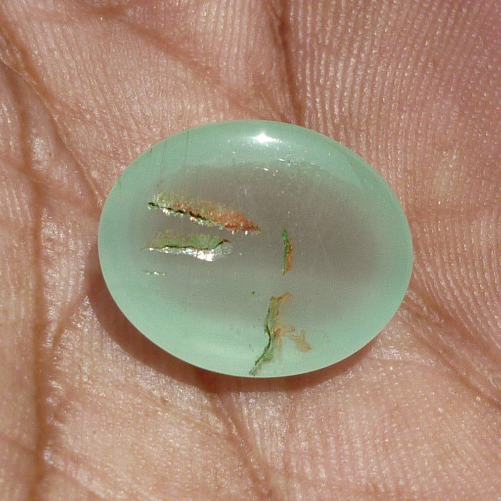 Natural Aquamarine Cat's Eye Lite Greenish Blue 11.25ct AQ098