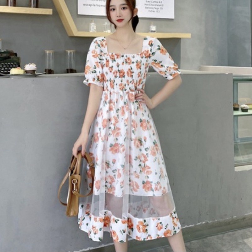 CASUAL MIDI KOREAN DRESS NEW COLLECTION ALL SIZE PREMIUM TILE VINTAGE