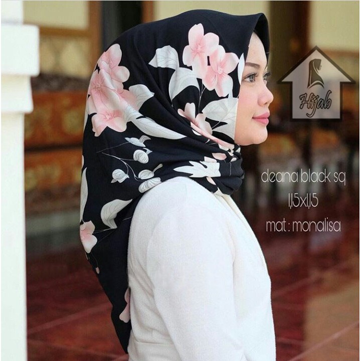 COD-Jilbab Instan Terbaru Kerudung Segitiga Instan Motif Hijab Instan Termurah Rumah Hijab-DEANA BLACK