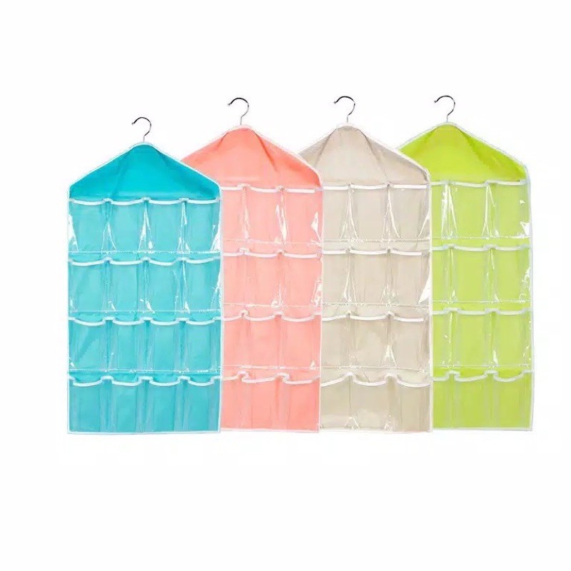 DC - Tempat Celana Dalam Serbaguna Pouch Hanging Gantung Organizer 16 Sekat