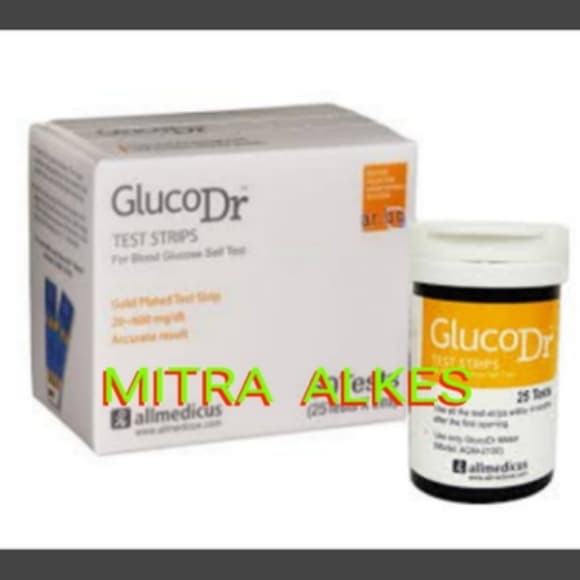 Strip GlucoDr. Strip Glucosa Gluco Dr .Stik Gluco Dr.  Refil Gula Darah Gluco Dr.