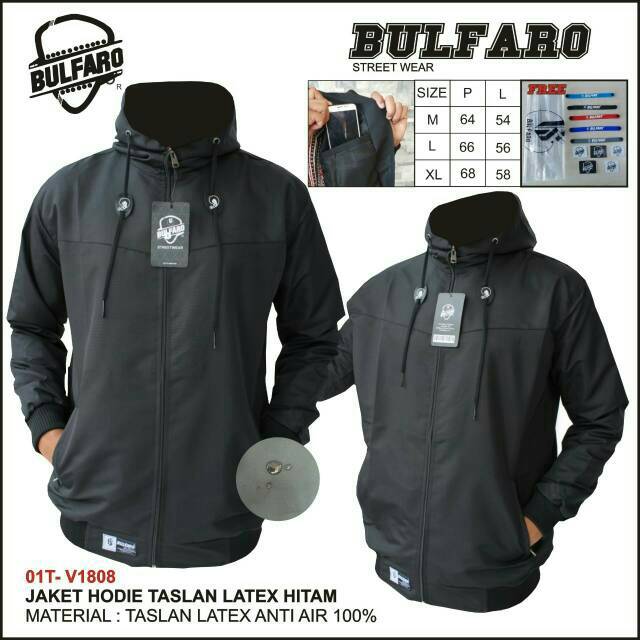 Jaket Hoodie Taslan Anti Air Original Bulfaro / Jaket outdoor waterproof 100%