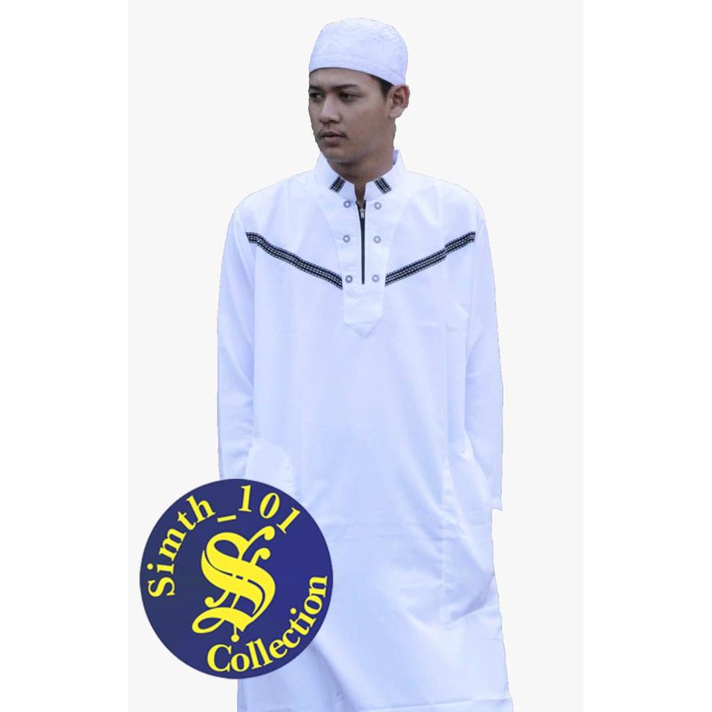 Gamis Gaul 2020 Baju Gamis Pria Arab / Gamis Arab / Gamis Pria Dewasa / Busana Muslim - Putih