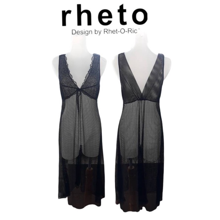 Lingerie RHETO Nero Fishnet Renda Cup