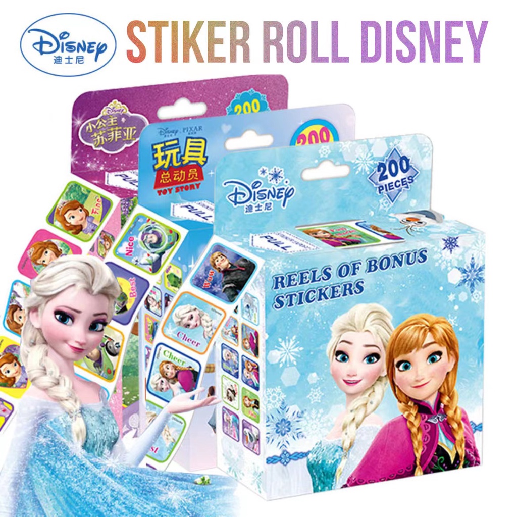 

Stiker mainan anak-anak disney original frozen elsa shopia princess toystory mcqueen cars stickers Bonus anak-anak stiker tempel hadiah
