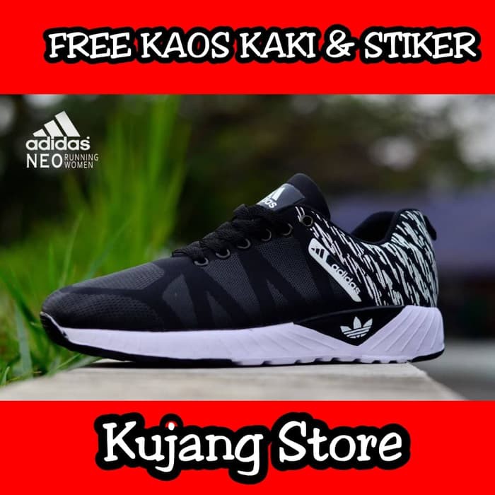 TERLAKU SEPATU RUNNING WANITA ADIDAS NEO IMPORT VIETNAM ASLI - Merah