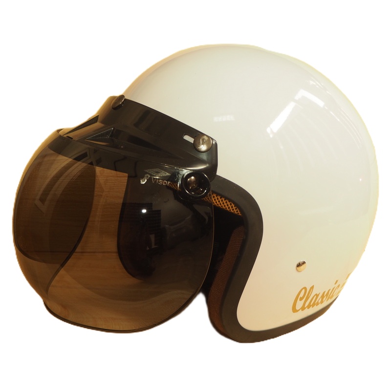 HELM BOGO CLASSIC GLOSSY SNI DEWASA PRIA DAN WANITA BOGGO RETRO KLASIK LEATHER SINTETIS KACA DATAR C