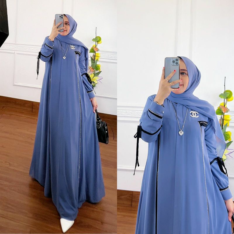 Nessa Abaya set By Hijabika-A Biru