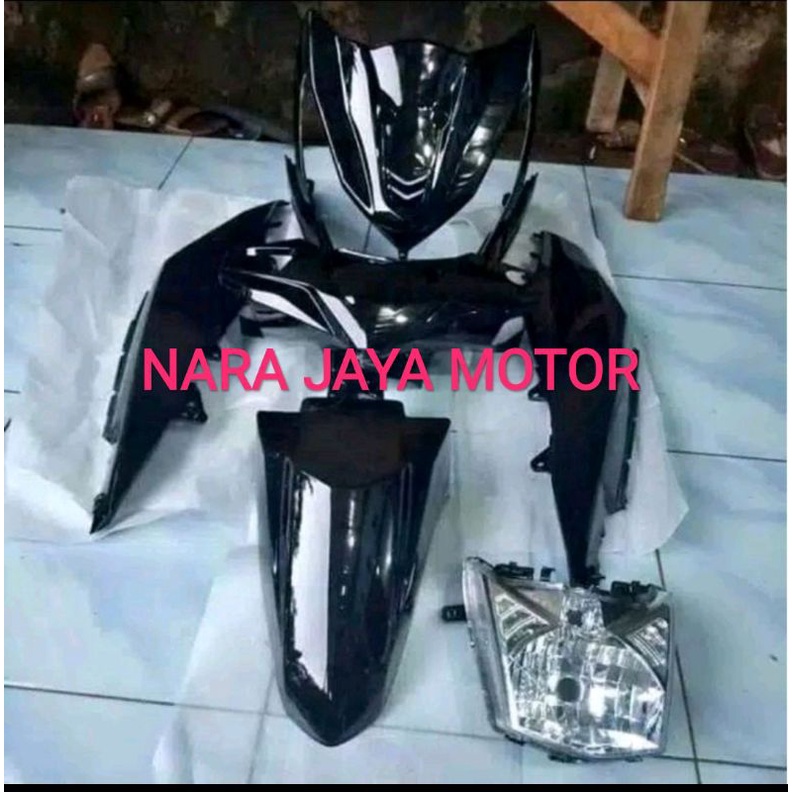 cover full body halus beat fi 2013-2015 plus reflektor depan warna hitam