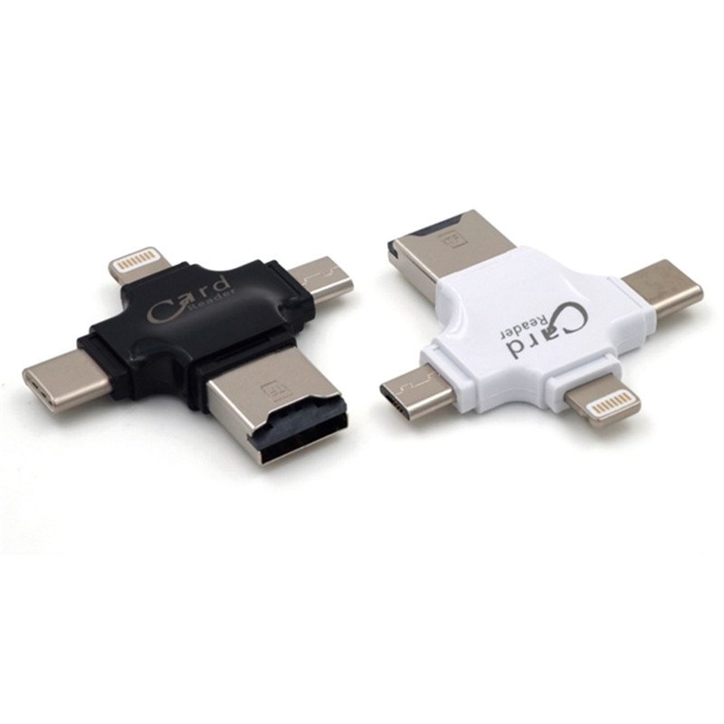 Card Reader OTG USB 4in1 support Type C Micro USB Micro SD Card